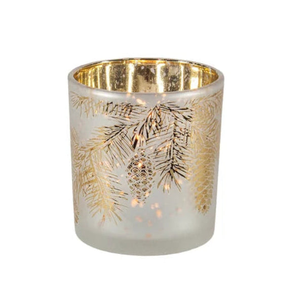 Candle Holder, Pine Bough, 4"