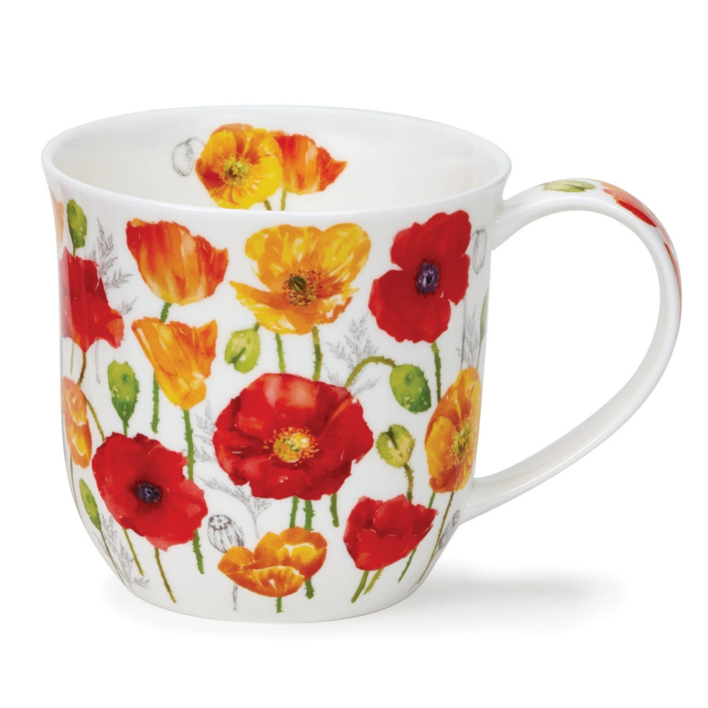 Dunoon Mug Cumbrae; Meadow Poppies Yellow