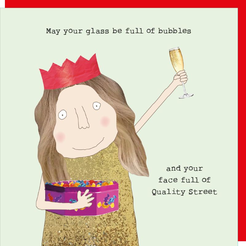 Card Christmas; May your glass be full