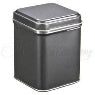 Tea Caddy Gunmetal Small Square