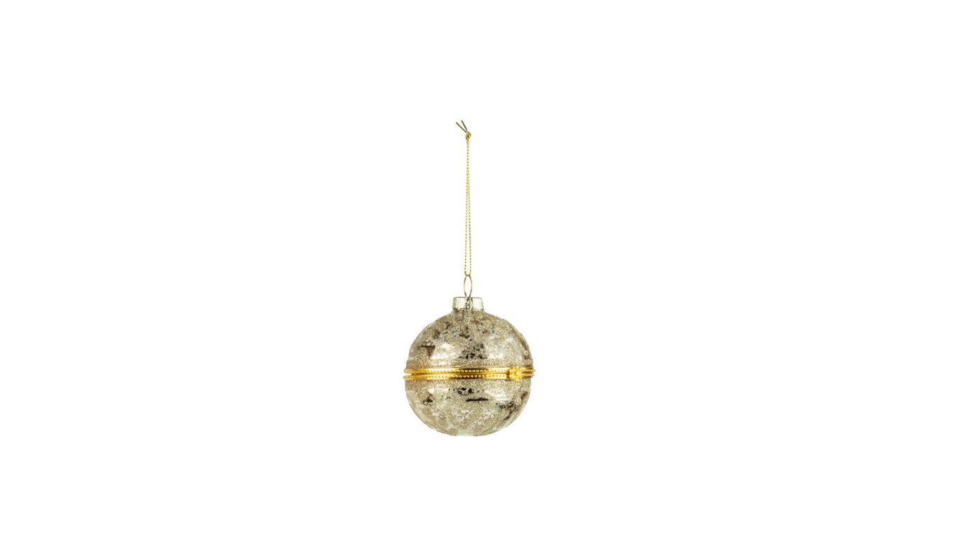 Ornament, Vintage inspired glass locket. ball