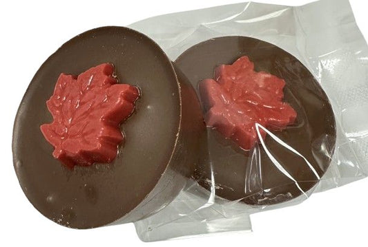 Giant Milk Chocolate covered Oreo Cookie topped with Maple Leaf