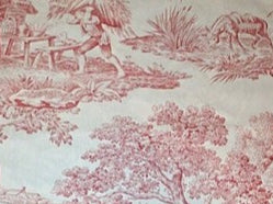 Tablecloth, Provence Red Toile, Round