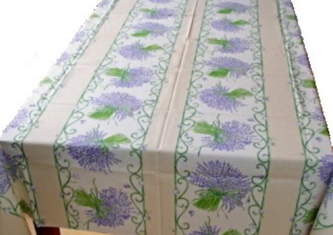 Tablecloth, Provence Lavender & Cream,  Rectangle