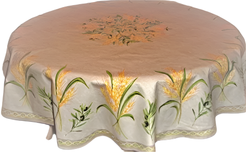 Tablecloth, Provence Cream Cassis,  Round