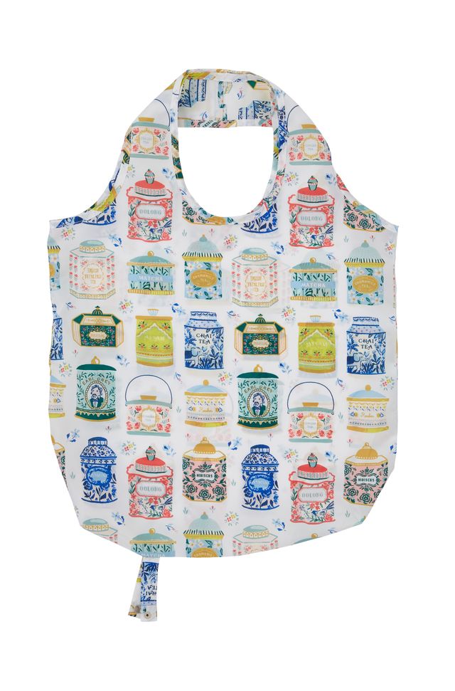 Reusable Roll up Tote Bag Ulster Weavers - Tea Tins