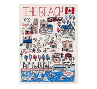 Cityscape Card, POSTCARD, The Beach