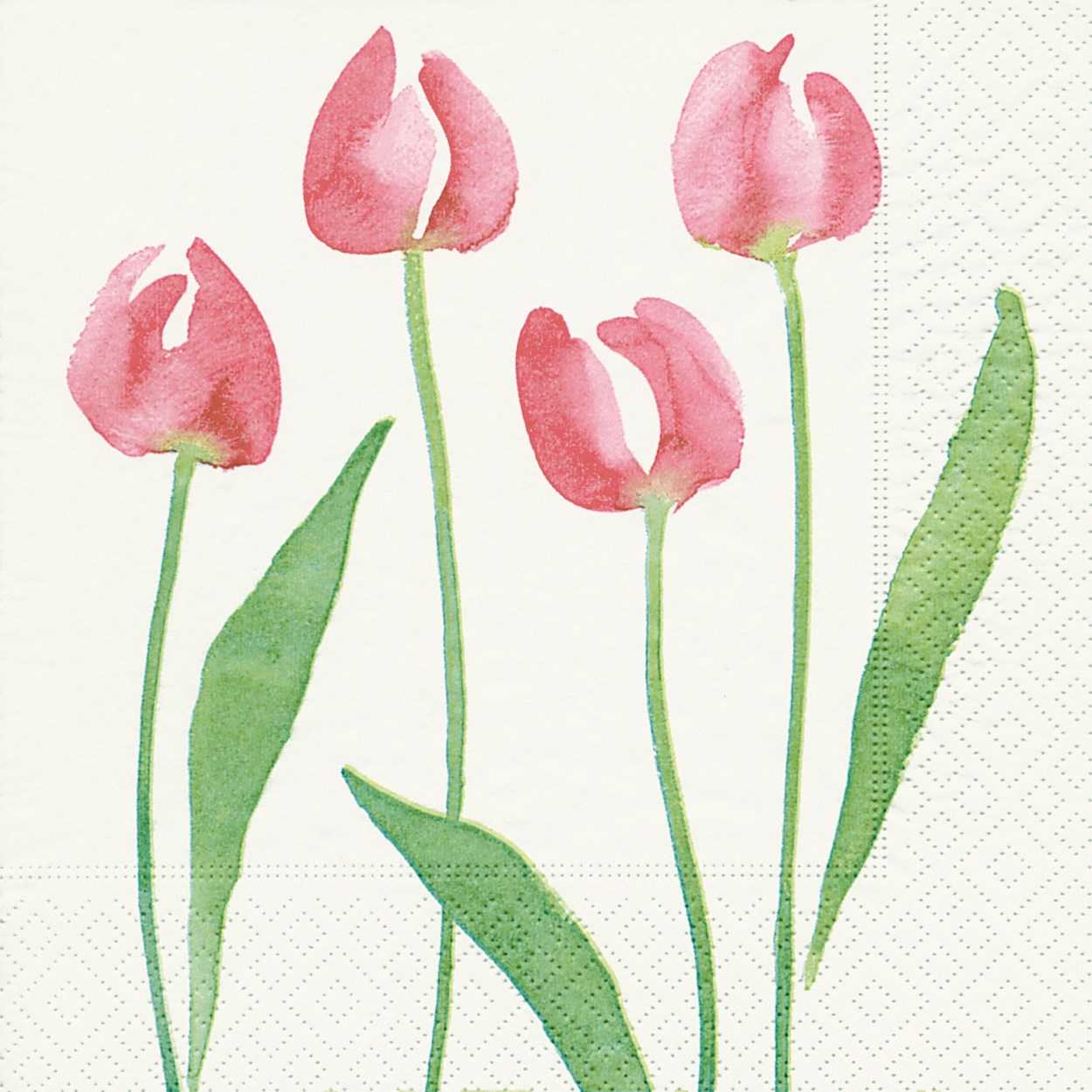 Napkin, Paper, Watercolour Tulip, Luncheon
