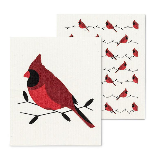Dish Cloth - Swedish - Cardinals