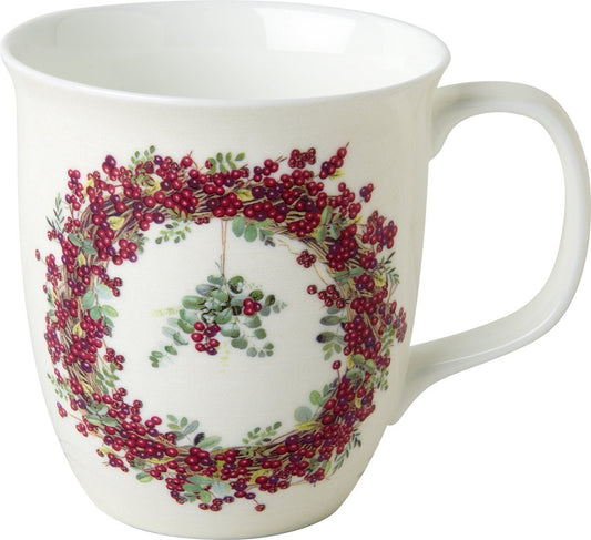 Mug; Berry Wreath