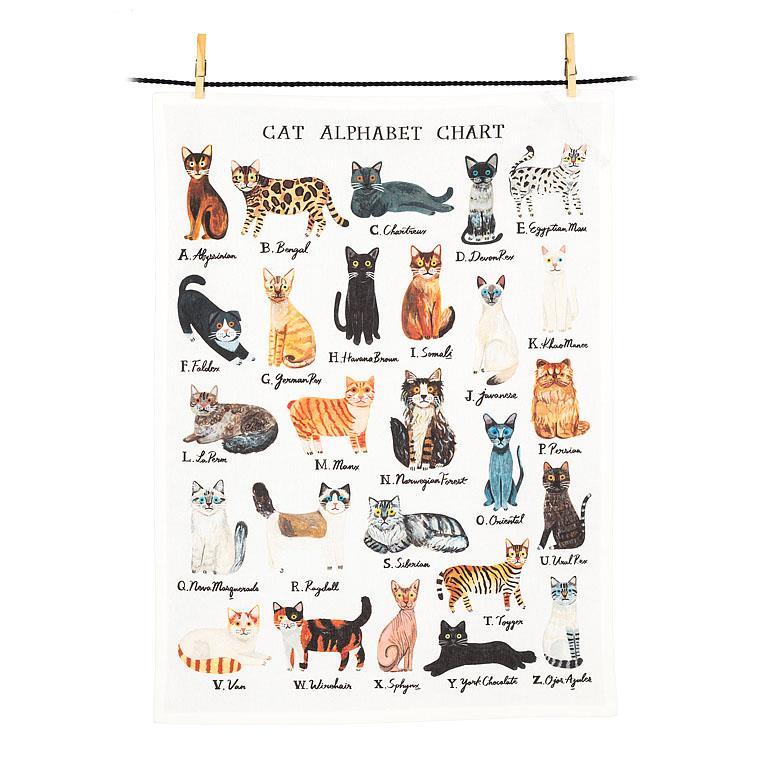 Tea Towel, Cat Breeds