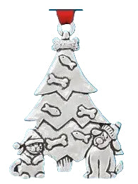 Ornament, Pewter Dog & Cat