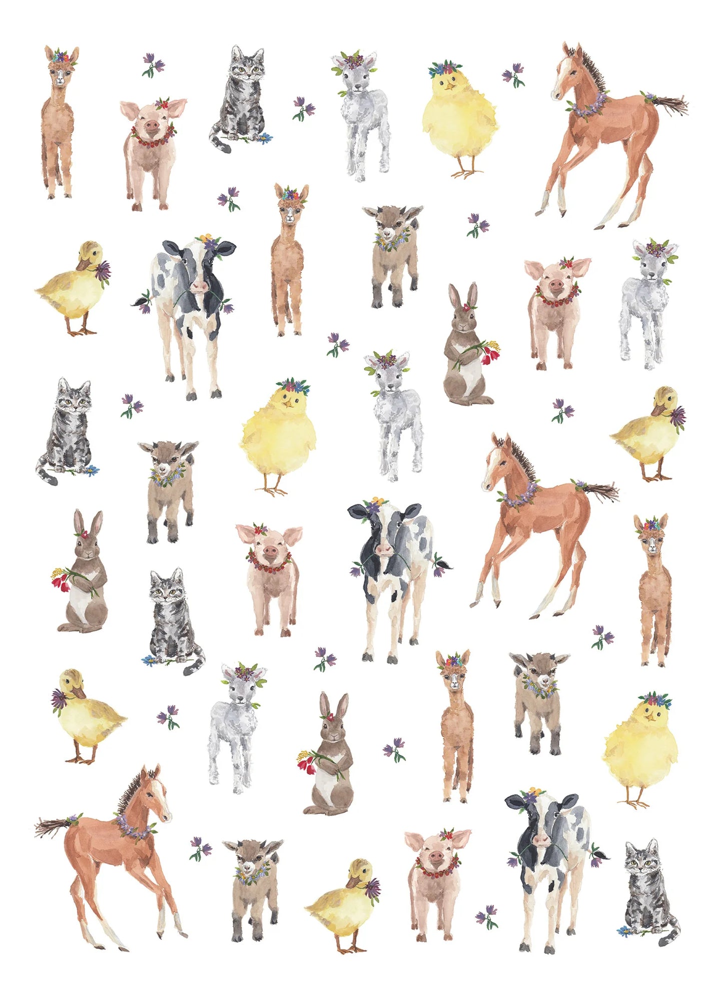 Tea Towel, Farm Animals