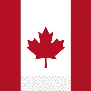 Napkin, Canada Flag, Lunch