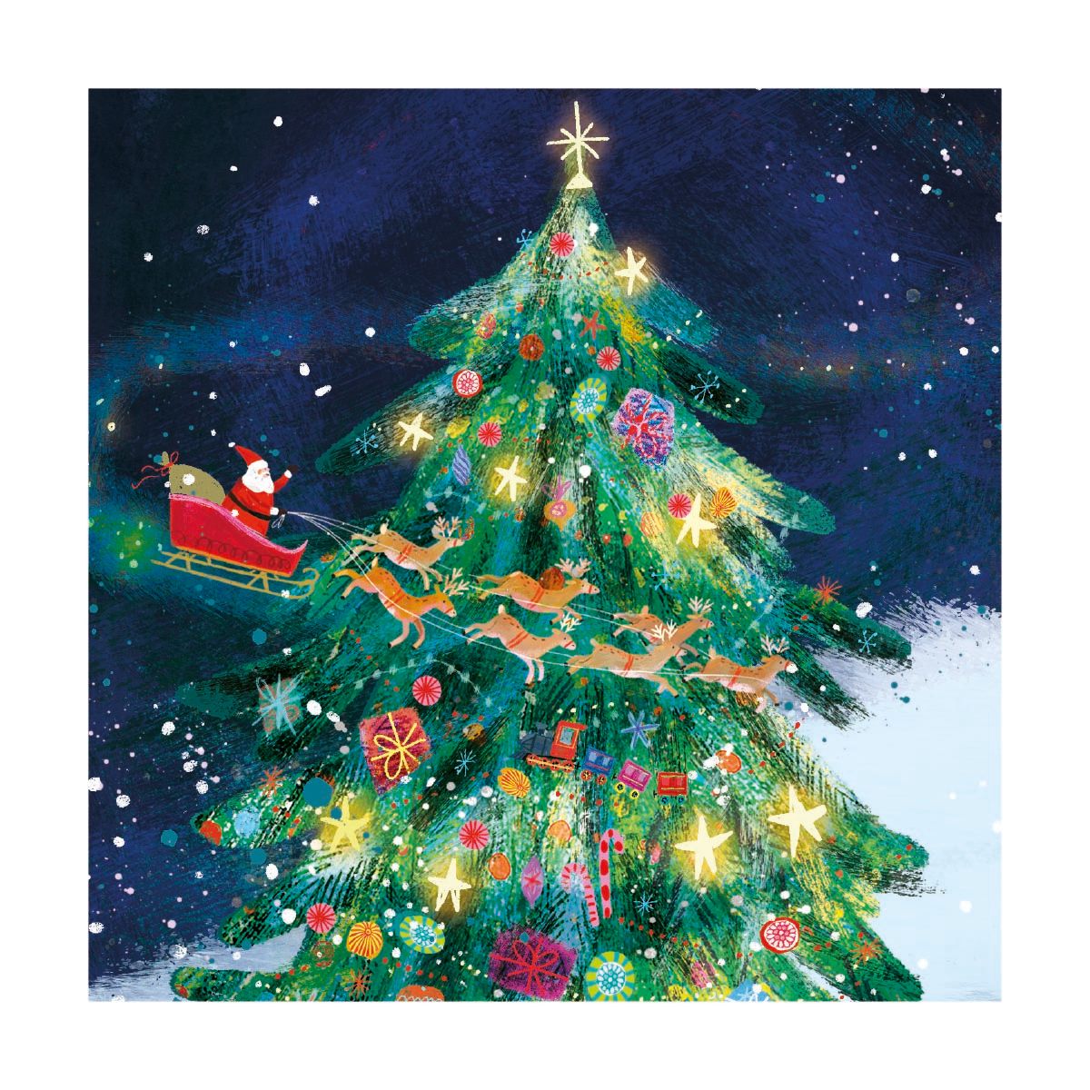 Card Boxed, Christmas; Santas Flight