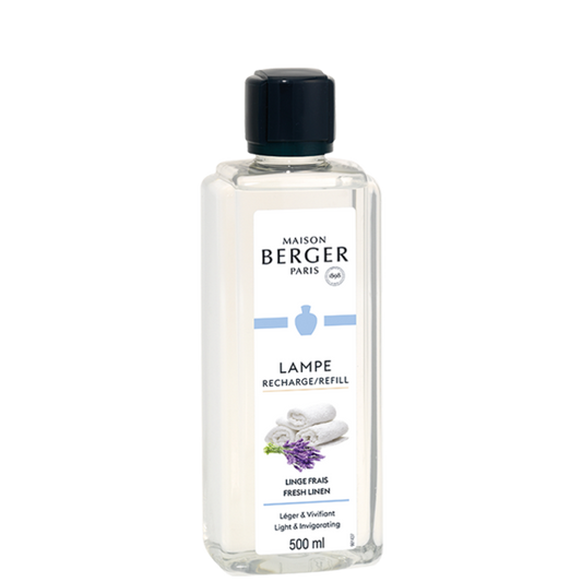 Maison Berger Paris,  Lamp Fragrance:   Fresh Linen 500ml