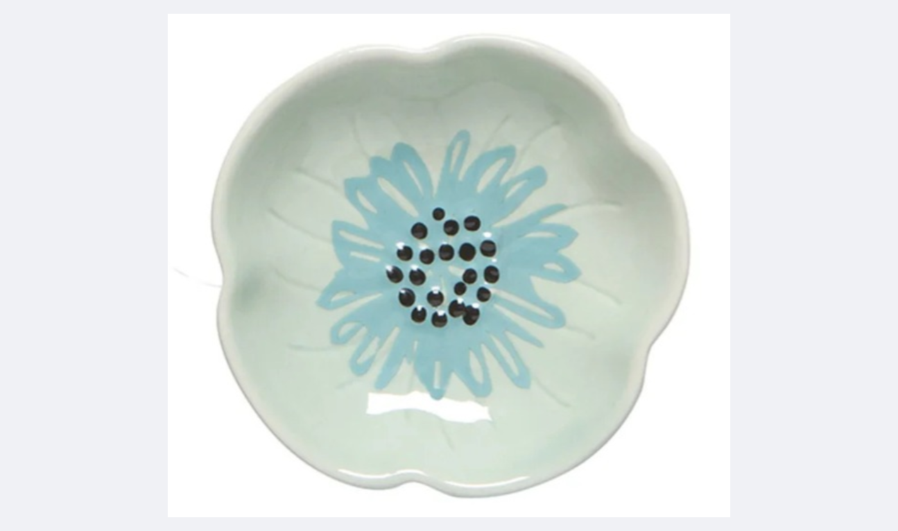 Tea Bag Tidy / Pinch Bowl Poppies