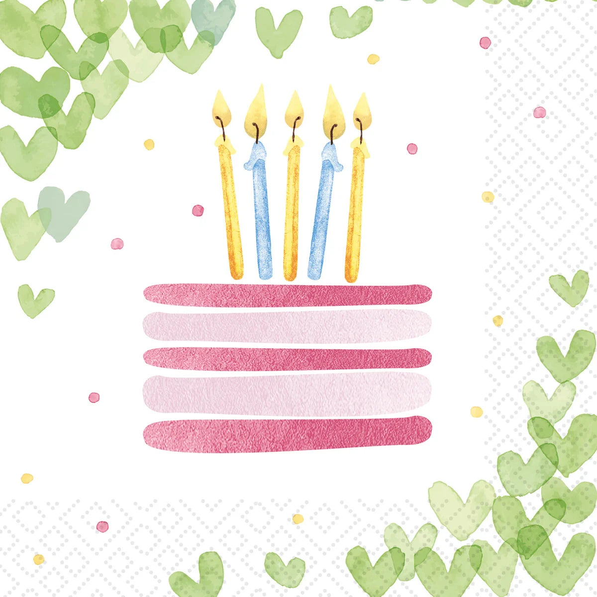 Napkin, Cake & Hearts , Lunch