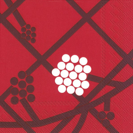 Napkin, Marimekko Hortensie Red Cocktail