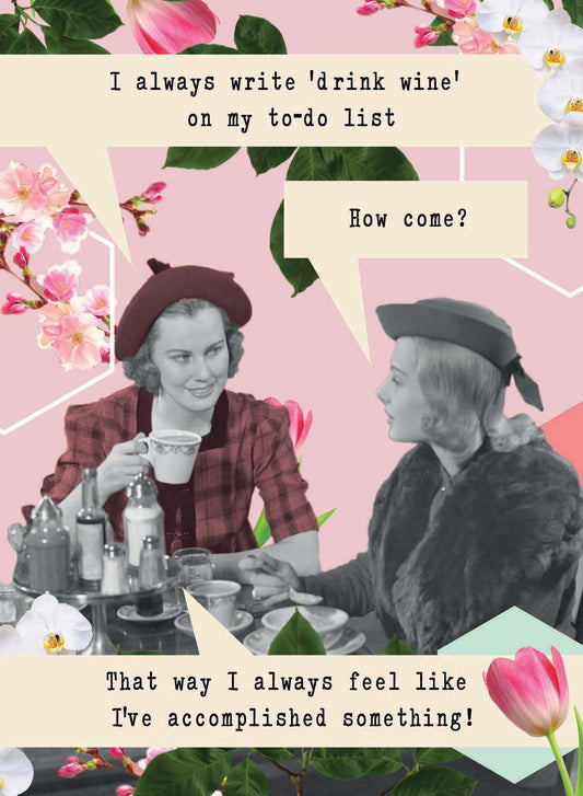 Card, All Occasion, Drink Wine