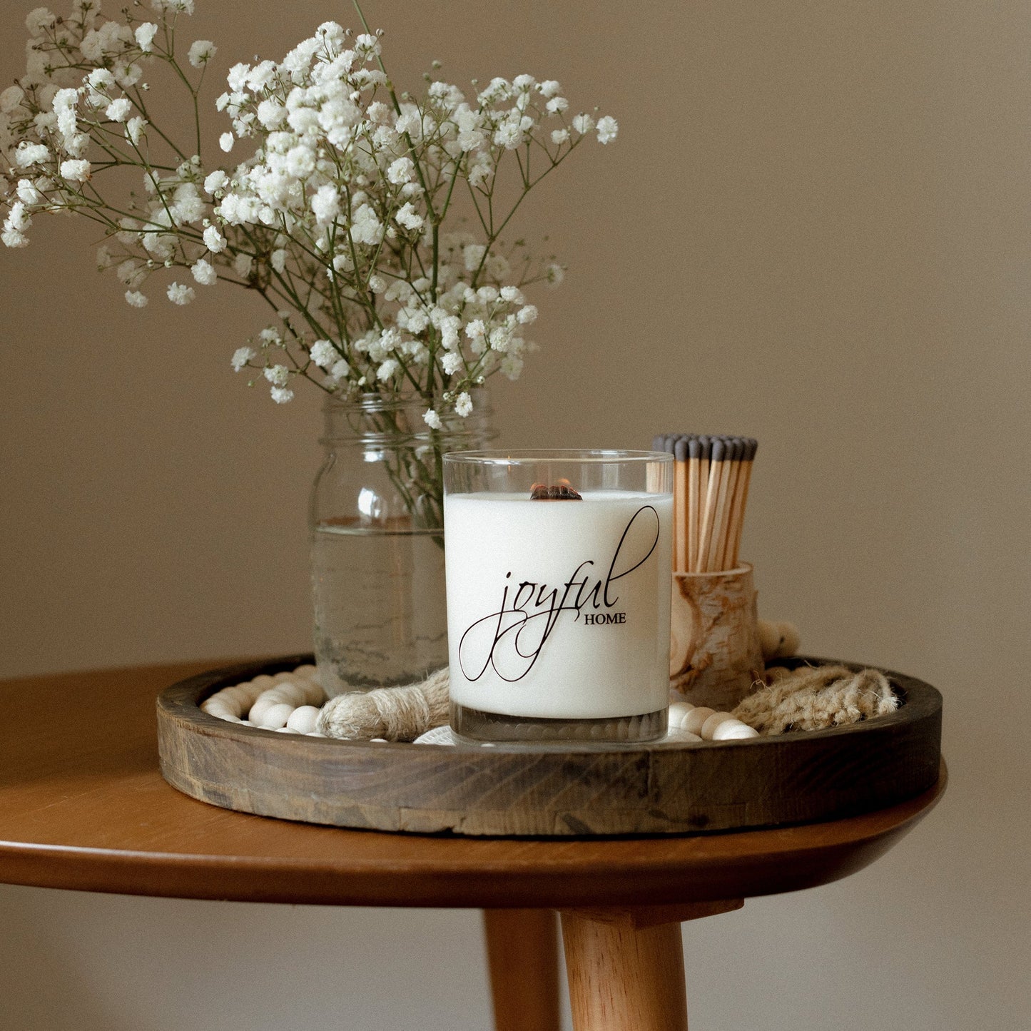 Joyful Home Lavender Wood Wick Candle