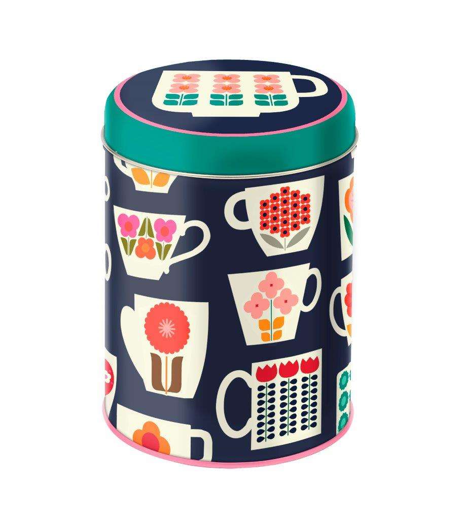 Tea Caddy Teacups Round