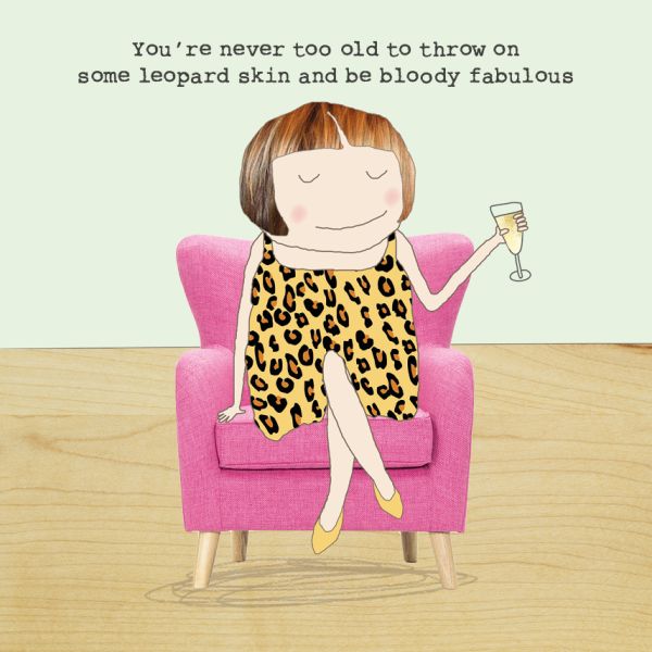 Card, Birthday, Leopard Skin