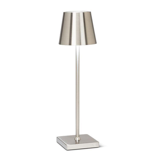 LED Table Lamp, Classic Shade, Matte Silver