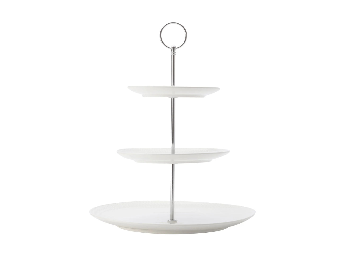 Cake Stand, 3 Tiered Diamond Pattern
