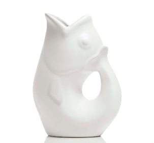 Gurgle Pot - Matte White  MEDIUM