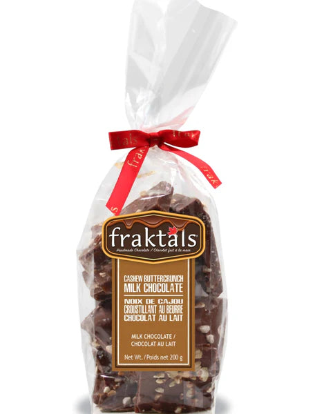 Fraktals - Handmade Belgian MILK Chocolate Cashew Buttercrunch+