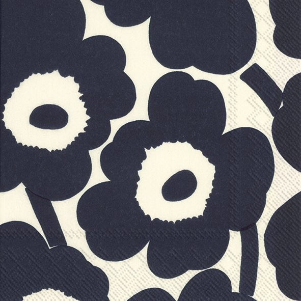 Napkin, Marimekko Unikko Dark Blue, Luncheon