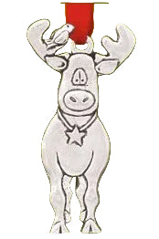 Ornament, Pewter Moose
