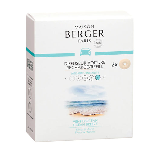 Maison Berger Paris,  Car Diffuser Refill, Ocean Breeze