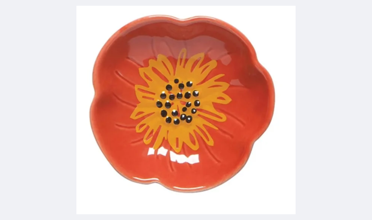 Tea Bag Tidy / Pinch Bowl Poppies