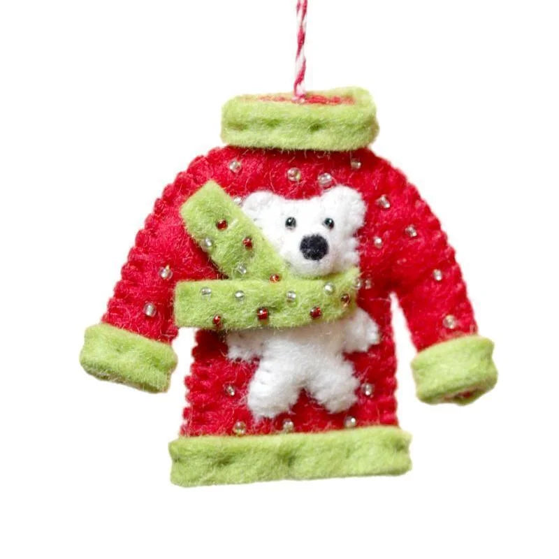 Ornament, Bear Sweater