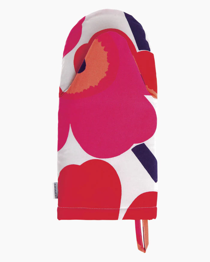 Marimekko Oven Mitt; Oiva Unikko Red