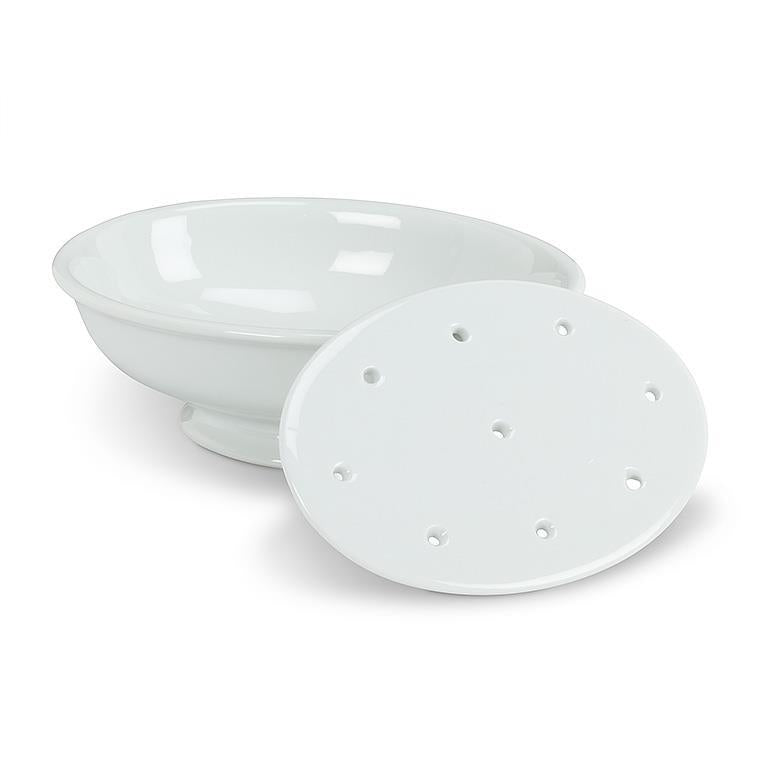 Soap Dish, 2 Piece, Dish & Strainer