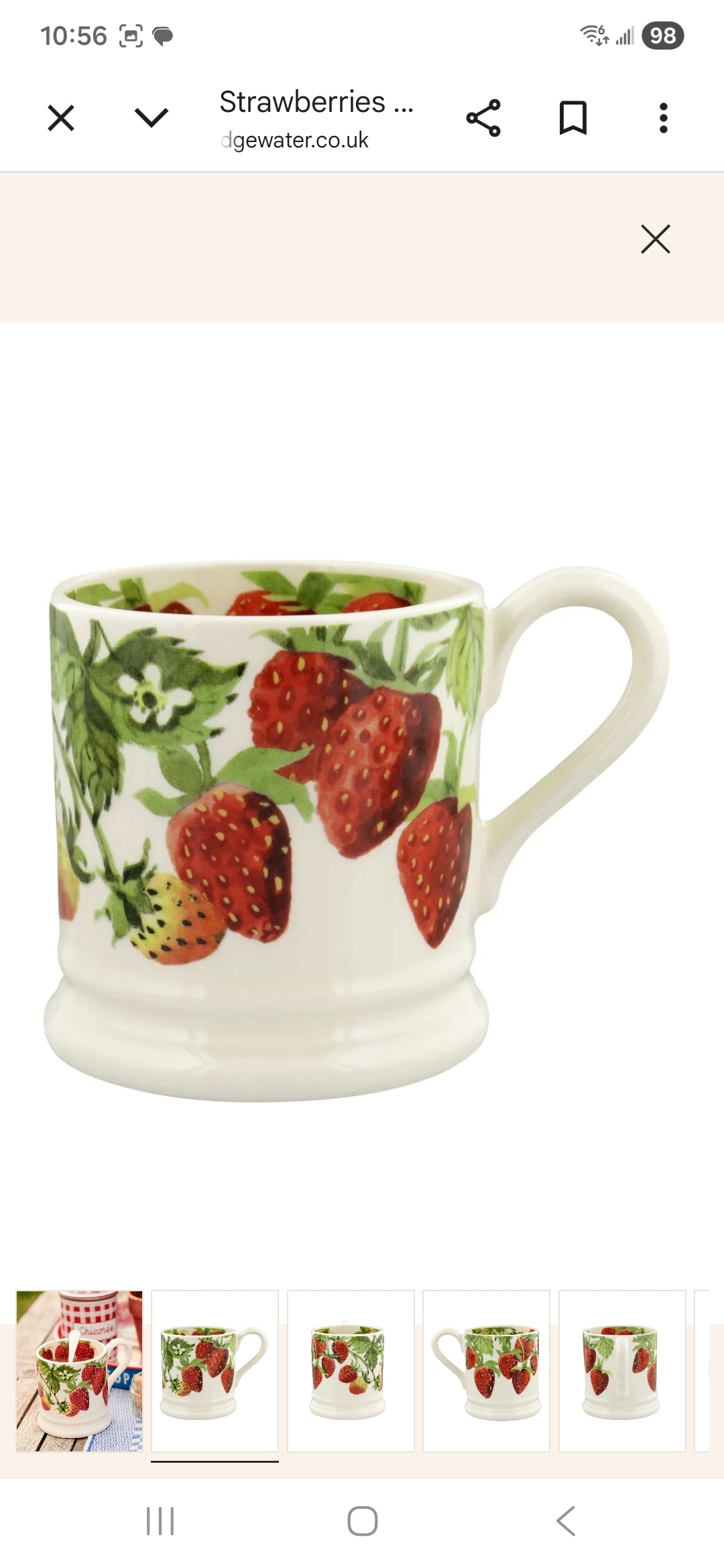 Emma Bridgewater 1/2 Pint Mug - Strawberries
