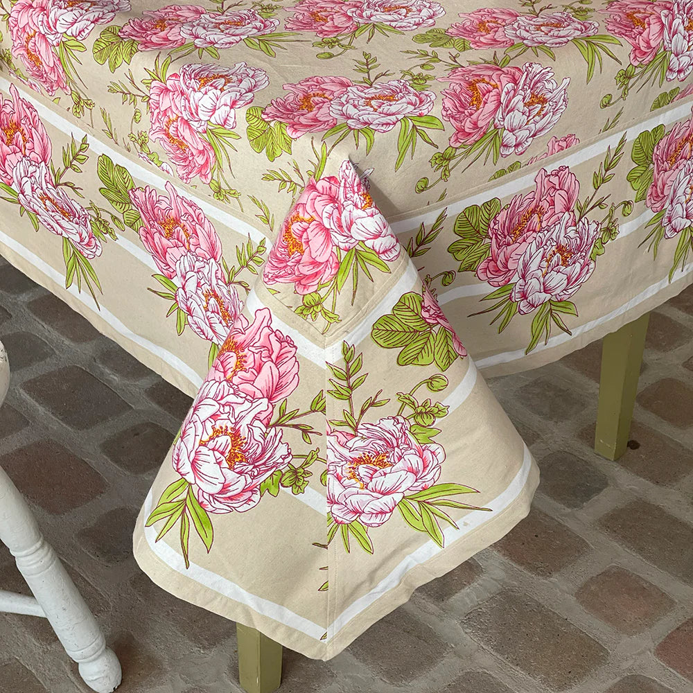 Tablecloth, Eloise Tea Stain, 60" x 60"