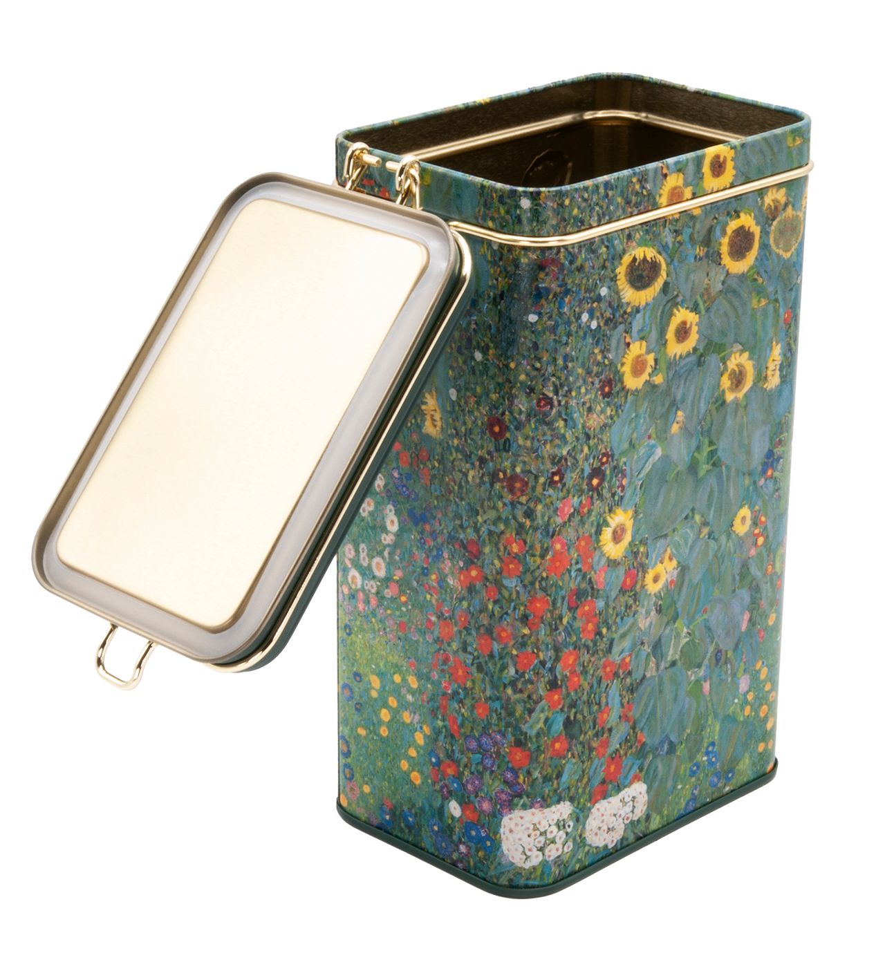 Tea Caddy, Gustav Klimt Farm Garden with Sunflowers