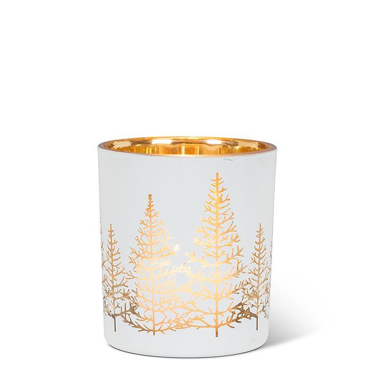 Candle Holder, Gold Tree 3"
