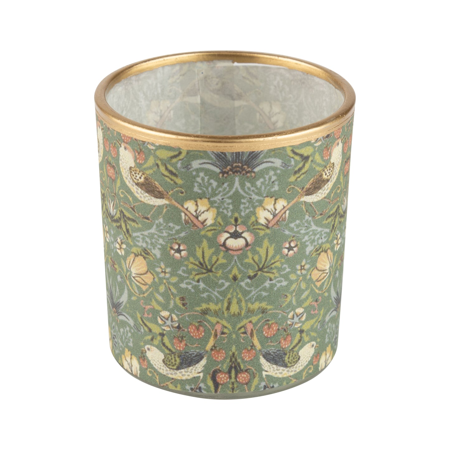 Candle Holder, Morris Print 3"