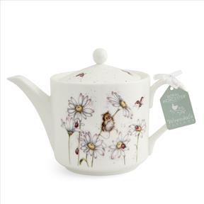 Wrendale Teapot - Oops a Daisy Mouse 2 pint