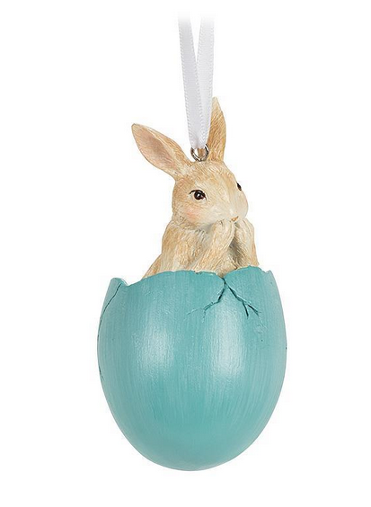 Bunny & Blue Egg Ornament