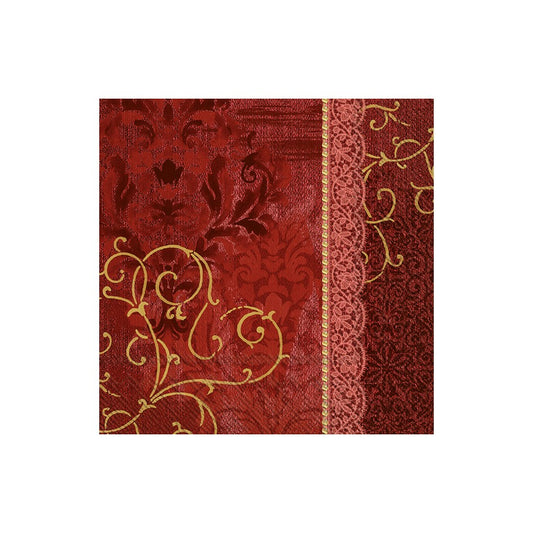 Napkin, IHR Anastasia Red & Gold Lunch