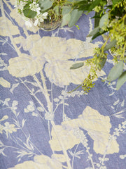 Tablecloth, April Cornell, Hemmingway Linen Blue RECTANGLE Tablecloth 54x90"