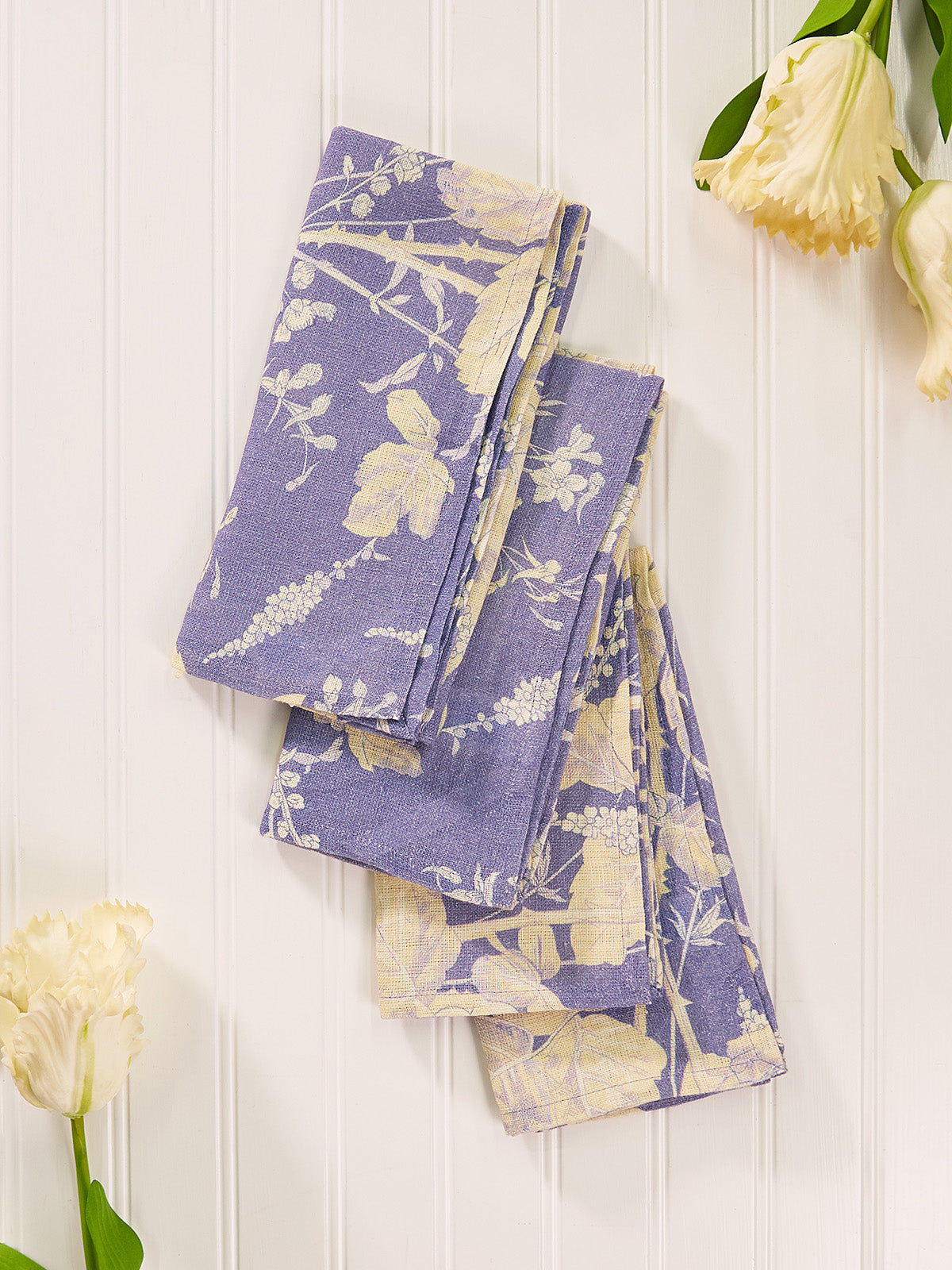 Tablecloth, April Cornell, Hemmingway Linen Blue RECTANGLE Tablecloth 54x90"