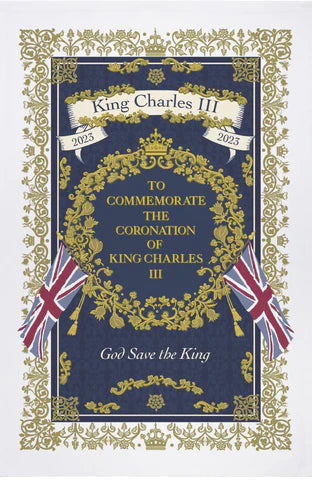 Tea Towel, King Charles III Coronation,  by Ulster Weavers