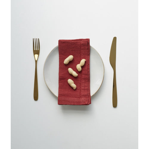 Napkin, Fabric, Linen Tales, Red Pear,  Linen Set of 2